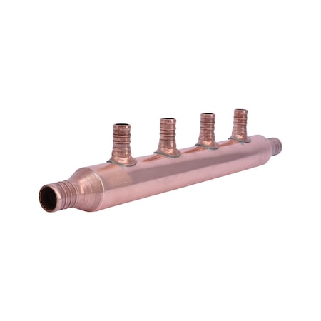 Sharkbite SharkBite 3/4 in. Crimp X 1/2 in. D Crimp Brass 4 Port Manifold 22786A